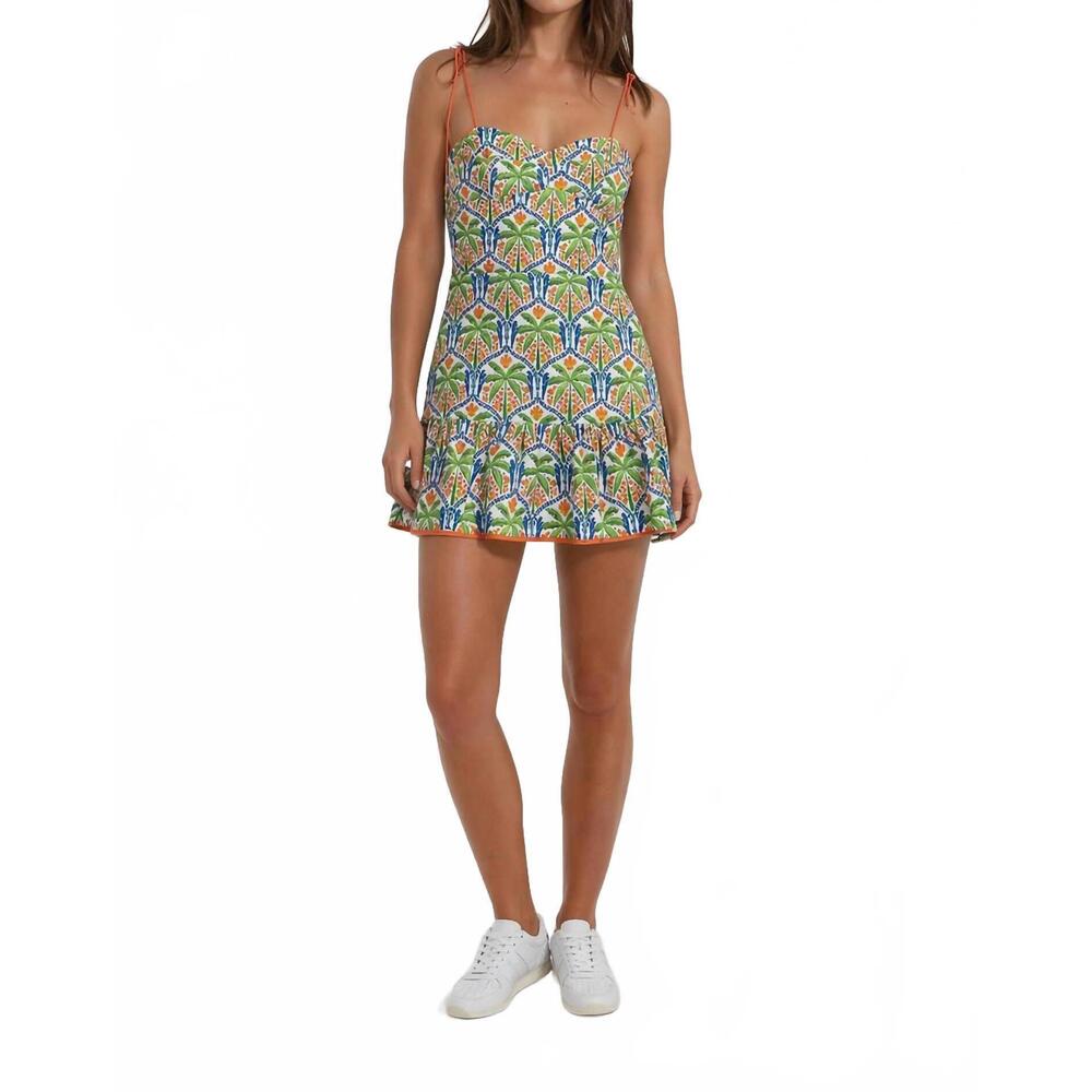 NEW SINCERELY OURS women's coconut grove vivi romper in green/orange